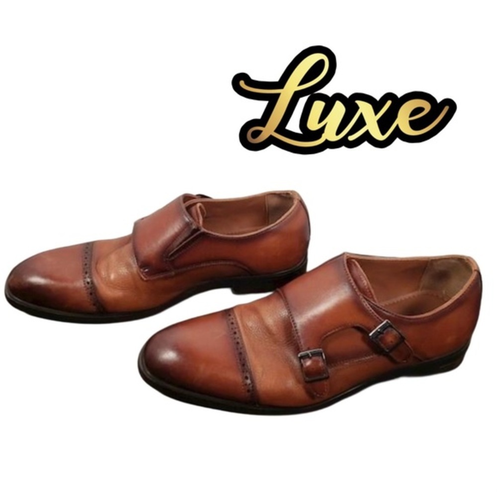 The Sak Brown Leather Oxfords Monk Strap Classic Mens Sz 10 LUXE 🔥❤️🔥​